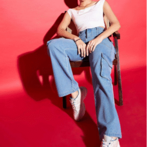 Uptownie Lite White Cowl Neck Crop Top