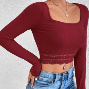 Stylecast X Slyck Scoop Neck Crop Top