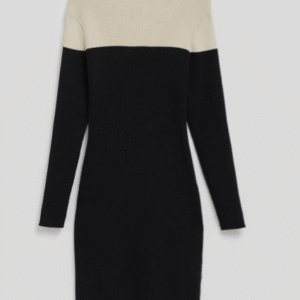 Stylecast X Kotty Women Colourblocked Round Neck Bodycon Midi Dress
