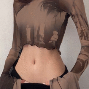 StyleCast x Revolte Georgette Solid Crop Top